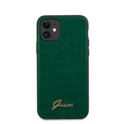 Kup Case Guess GUHCN61PCUMLCRDG Apple iPhone 11 grün/dunkelgrün Croco Collection - GUE516GRN - {ean13} - Sklep Home Screen