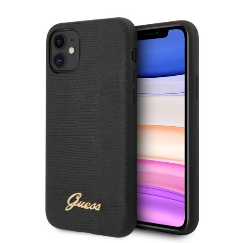 Kup Etui Guess GUHCN61PCUMLLIBK Apple iPhone 11 fekete Lizard Collection - GUE517BLK - {ean13} - Sklep Home Screen
