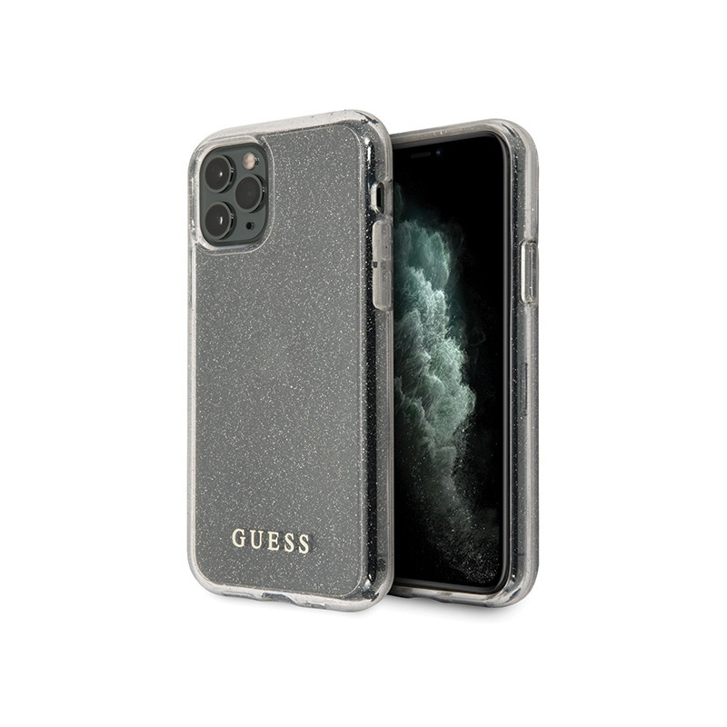Buy Guess GUHCN65PCGLSI Apple iPhone 11 Pro Max silver hard case Glitter - 3700740476505 - GUE519SLV - Homescreen.pl