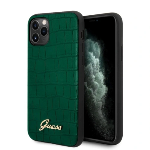 Kup Case Guess GUHCN65PCUMLCRDG Apple iPhone 11 Pro Max grün/dunkelgrün Croco Collection - GUE521GRN - {ean13} - Sklep Home Screen