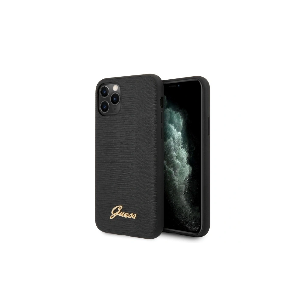 Etui Guess GUHCN65PCUMLLIBK Apple iPhone 11 Pro Max czarny/black Lizard Collection