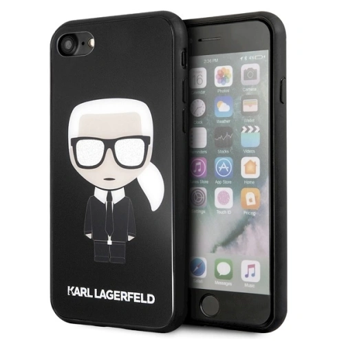 Kup Etui Karl Lagerfeld KLHCI8DLFKBK Apple iPhone SE 2022/SE 2020/8/7 negru/black hard case Iconic Karl Glitter - KLD280BLK - {ean13} - Sklep Home Screen