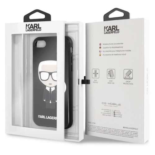 Kup Etui Karl Lagerfeld KLHCI8DLFKBK Apple iPhone SE 2022/SE 2020/8/7 negru/black hard case Iconic Karl Glitter - KLD280BLK - {ean13} - Sklep Home Screen