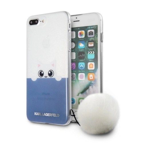 Kup Etui Karl Lagerfeld KLHCP7LTRGPABBL Apple iPhone 8/7 Plus hardcase transparent/albastru K-Peek a Boo - KLD284CLBLU - {ean13} - Sklep Home Screen