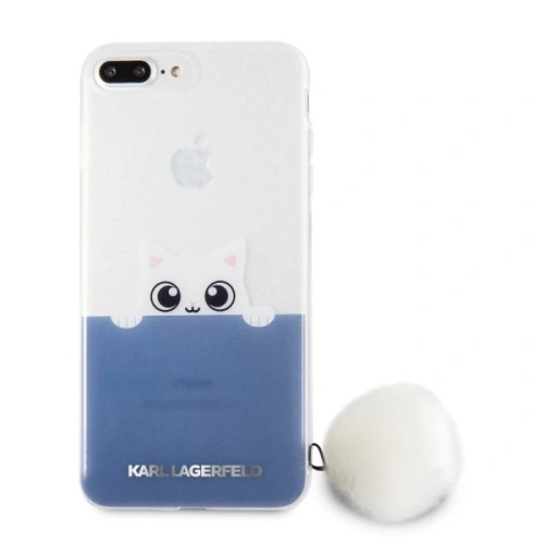 Kup Etui Karl Lagerfeld KLHCP7LTRGPABBL Apple iPhone 8/7 Plus hardcase transparent/albastru K-Peek a Boo - KLD284CLBLU - {ean13} - Sklep Home Screen