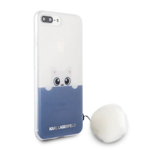 Kup Etui Karl Lagerfeld KLHCP7LTRGPABBL Apple iPhone 8/7 Plus hardcase transparent/albastru K-Peek a Boo - KLD284CLBLU - {ean13} - Sklep Home Screen