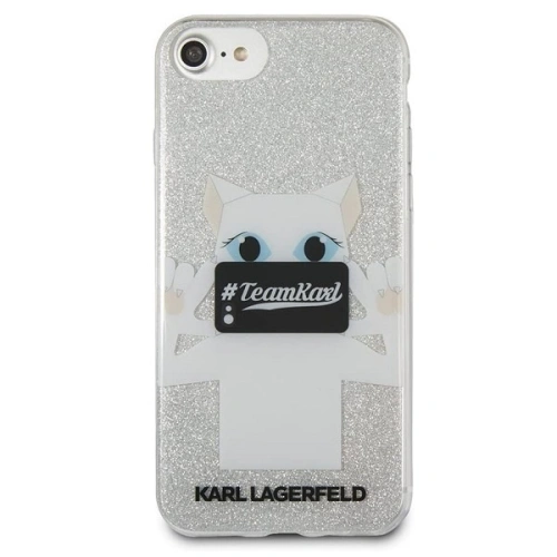 Kup Etui Karl Lagerfeld KLHCP7TRKPCSG Apple iPhone SE 2022/SE 2020/8/7 argintiu/silver Choupette Selfie Glitter - KLD286SLV - {ean13} - Sklep Home Screen