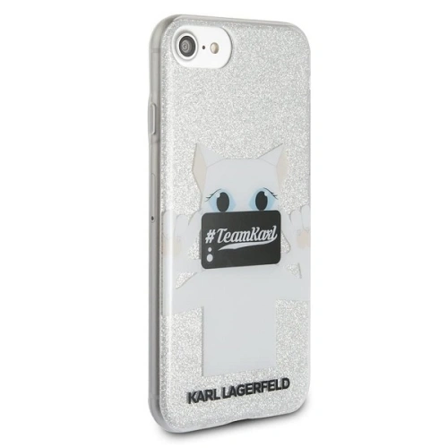 Kup Etui Karl Lagerfeld KLHCP7TRKPCSG Apple iPhone SE 2022/SE 2020/8/7 ezüst/silver Choupette Selfie Glitter - KLD286SLV - {ean13} - Sklep Home Screen