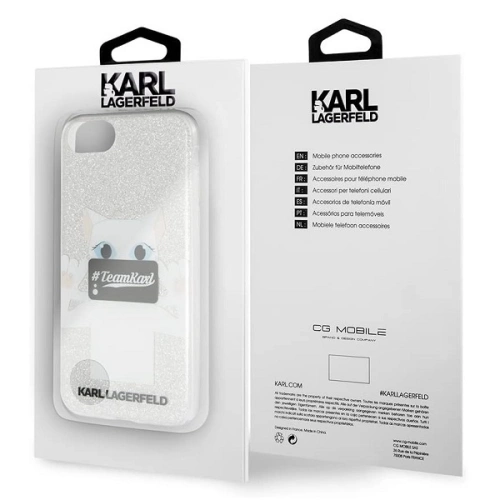 Kup Etui Karl Lagerfeld KLHCP7TRKPCSG Apple iPhone SE 2022/SE 2020/8/7 argintiu/silver Choupette Selfie Glitter - KLD286SLV - {ean13} - Sklep Home Screen