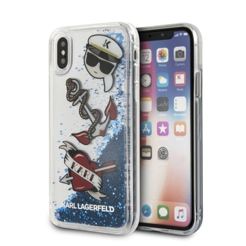 Kup Etui Karl Lagerfeld KLHCPXKSG Apple iPhone X/XS hard case Captain Karl Liquid Glitter - KLD288 - {ean13} - Sklep Home Screen