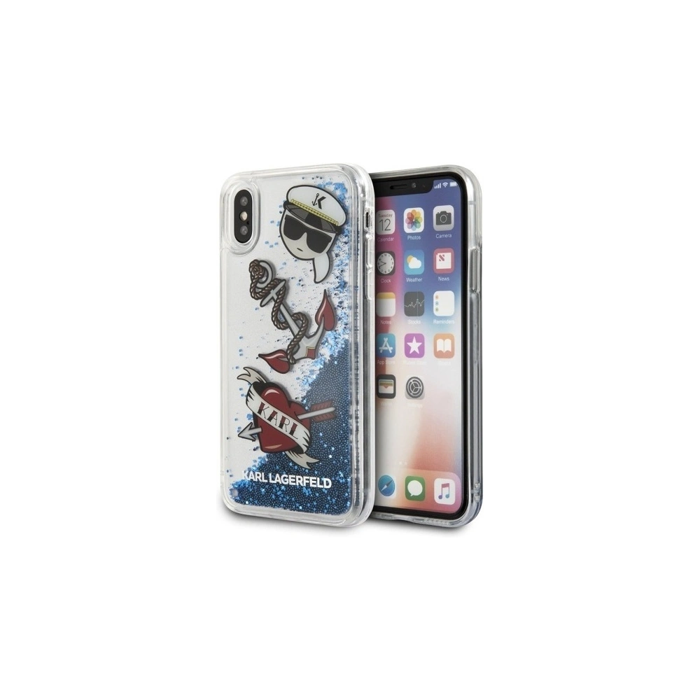 Etui Karl Lagerfeld KLHCPXKSG Apple iPhone X/XS hard case Captain Karl Liquid Glitter