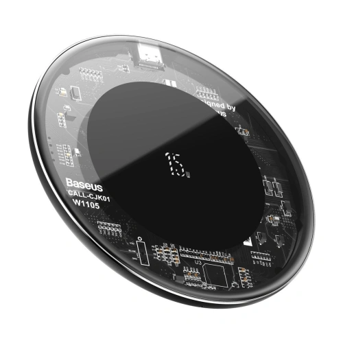 Kup Încărcător wireless inductiv Baseus Simple, 15W (transparent) - BSU1370CL - {ean13} - Sklep Home Screen