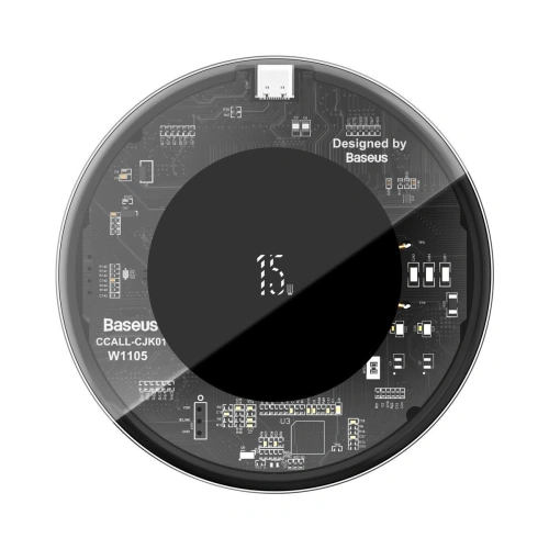 Kup Bezdrátová indukční nabíječka Baseus Simple, 15W (průhledná) - BSU1370CL - {ean13} - Sklep Home Screen
