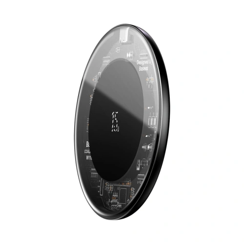 Kup Încărcător wireless inductiv Baseus Simple, 15W (transparent) - BSU1370CL - {ean13} - Sklep Home Screen