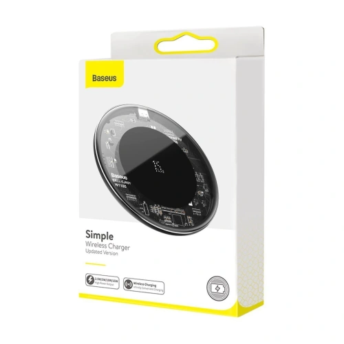 Buy Baseus Simple Wireless Charger, 15W Clear - BSU1370CL - {ean13} - Home Screen Store Europe