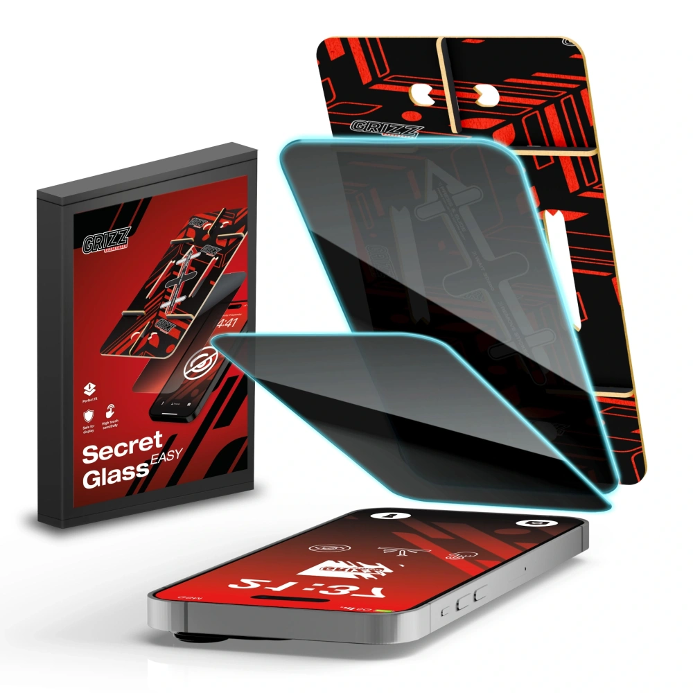 Szkło prywatyzujące GrizzGlass SecretGlass Easy do Apple iPhone 14 [2 PACK]