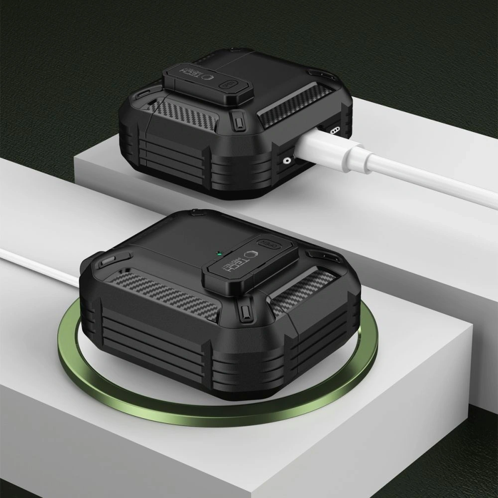 [OUTLET] Etui Tech-Protect Carbonox Apple AirPods 4 Black