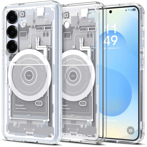 Kup Spigen Ultra Hybrid Mag MagSafe Samsung Galaxy S25 Zero One Weiß - SPN16721 - {ean13} - Sklep Home Screen