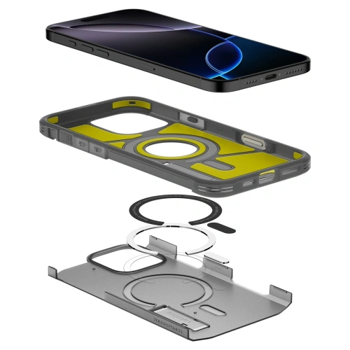 Kup Spigen Tough Armor T Mag MagSafe Apple iPhone 16 Pro Frost Black - SPN16725 - {ean13} - Sklep Home Screen