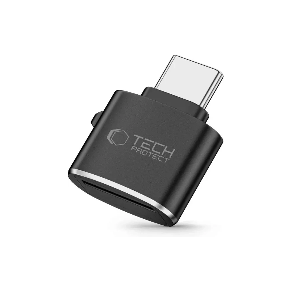 Adapter Tech-Protect Ultraboost USB-C / Card Reader Micro SD/TF Black