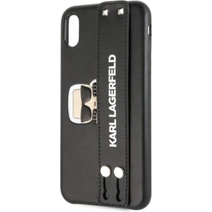Karl Lagerfeld KLHCI65HA2BK Apple iPhone XS Max hardcase black Iconic Hand Strap