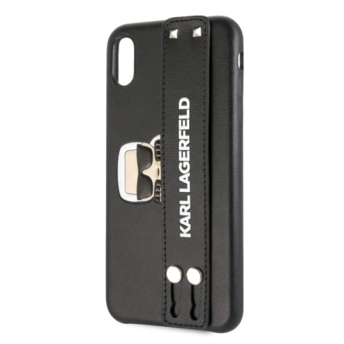 Kup Etui Karl Lagerfeld KLHCI65HA2BK Apple iPhone XS Max hardcase negru/black Iconic Hand Strap - KLD289BLK - {ean13} - Sklep Home Screen