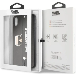 Karl Lagerfeld KLHCI65HA2BK Apple iPhone XS Max hardcase black Iconic Hand Strap