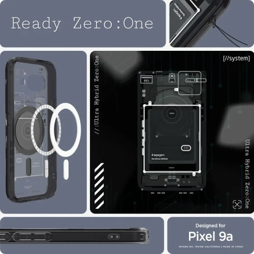 Kup Spigen Ultra Hybrid Mag MagSafe Google Pixel 9a Zero One Fekete - SPN16734 - {ean13} - Sklep Home Screen