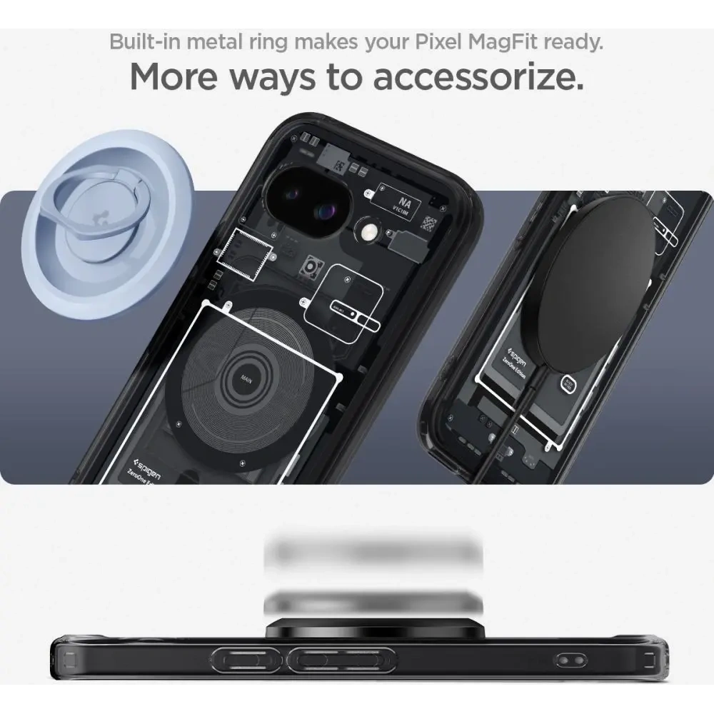 Etui Spigen Ultra Hybrid Mag MagSafe Google Pixel 9a Zero One Black