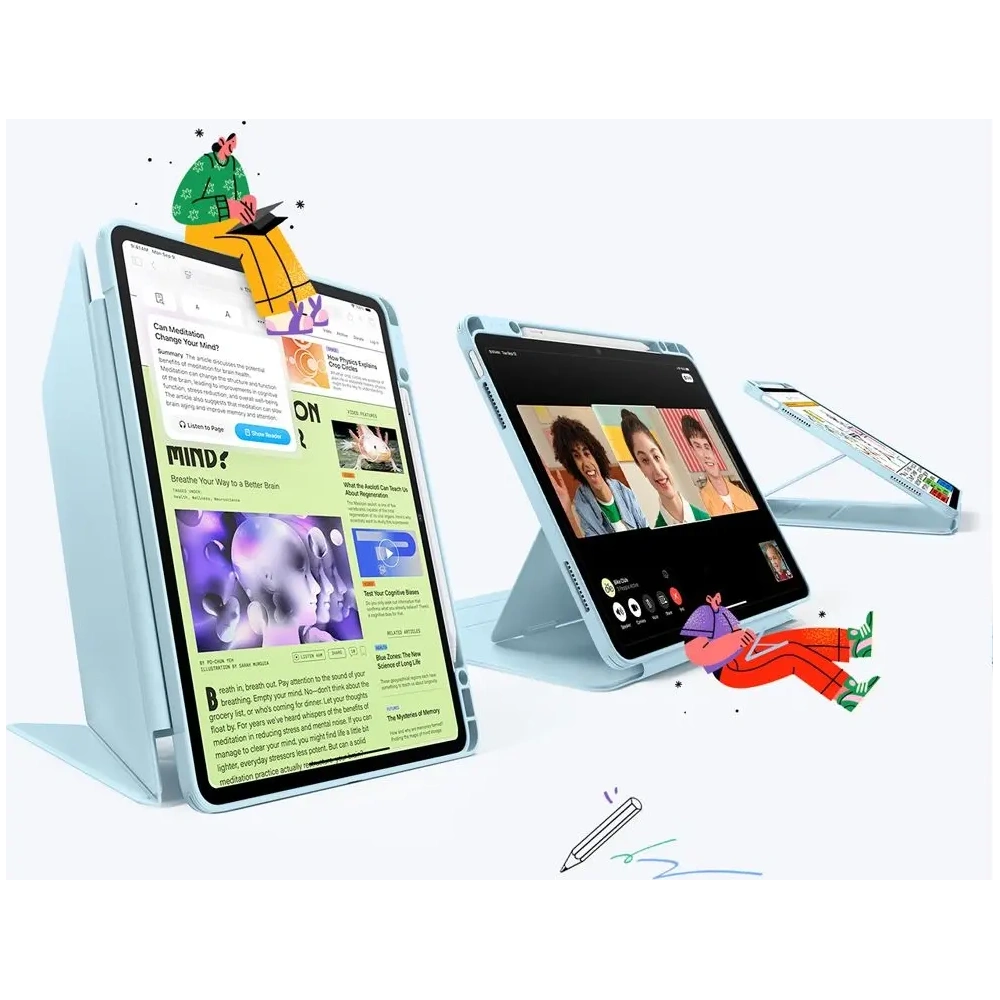 Etui ESR Flip Hybrid Apple iPad Air 13" 2024 (6. generacji) / 13" 2025 (7. generacji) Sky Blue