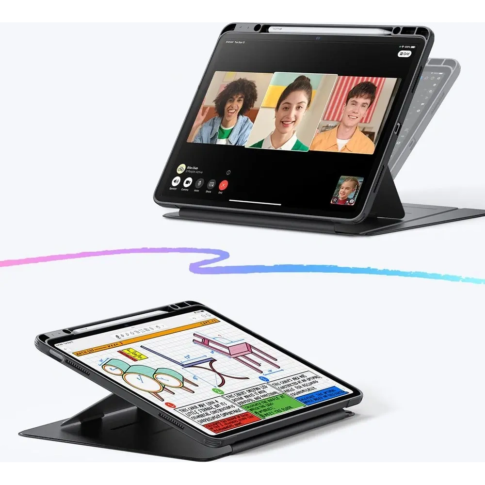 Etui ESR Flip Hybrid Apple iPad Air 13" 2024 (6. generacji) / 13" 2025 (7. generacji) Black