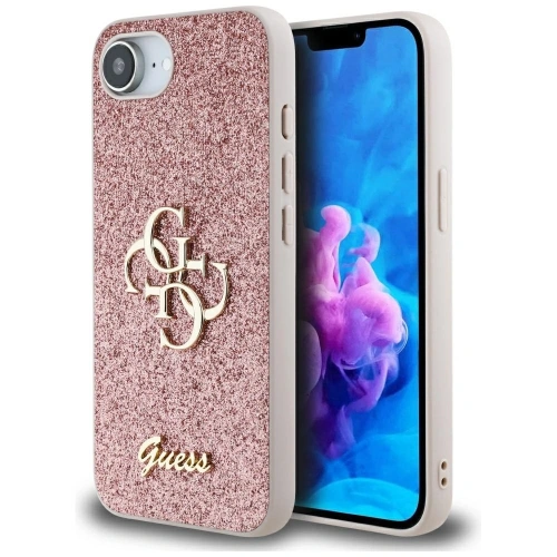Kup Etui Guess Fixed Glitter Big 4G do Apple iPhone 16e różowy - GUE4466 - {ean13} - Sklep Home Screen