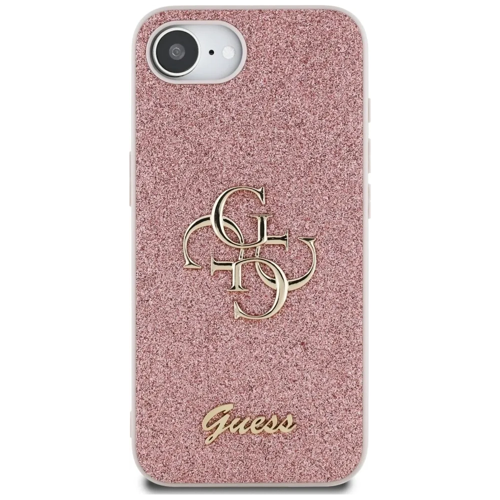 Etui Guess Fixed Glitter Big 4G do Apple iPhone 16e różowy