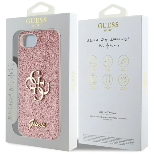 Kup Etui Guess Fixed Glitter Big 4G do Apple iPhone 16e różowy - GUE4466 - {ean13} - Sklep Home Screen