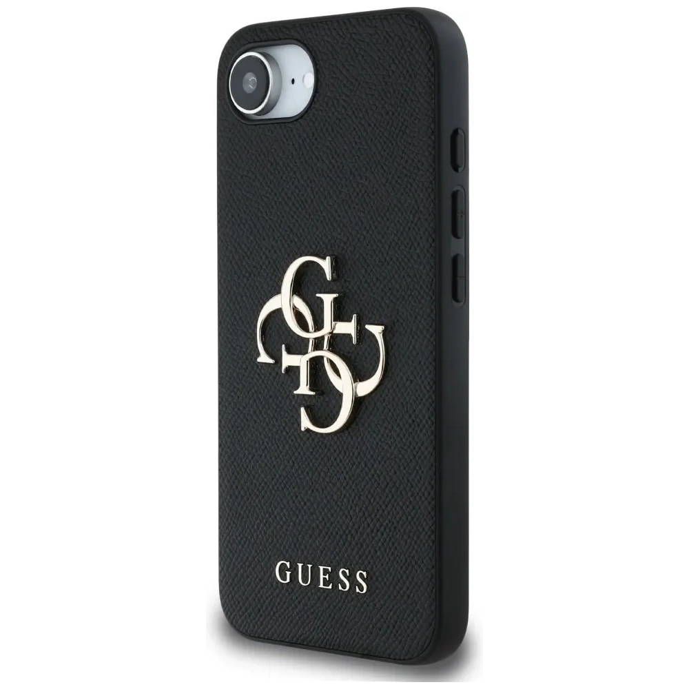 Etui Guess Grained Big 4G Logo Small Classic Logo do Apple iPhone 16e czarny