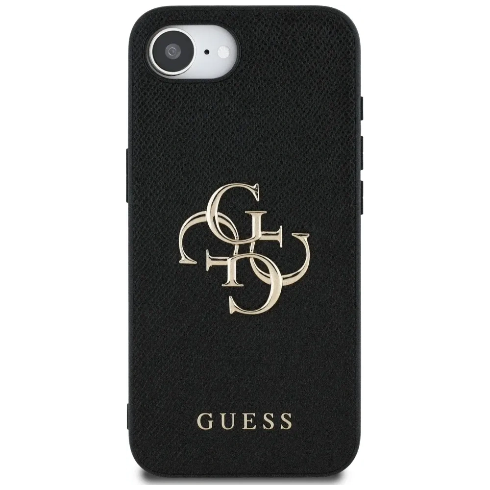Etui Guess Grained Big 4G Logo Small Classic Logo do Apple iPhone 16e czarny