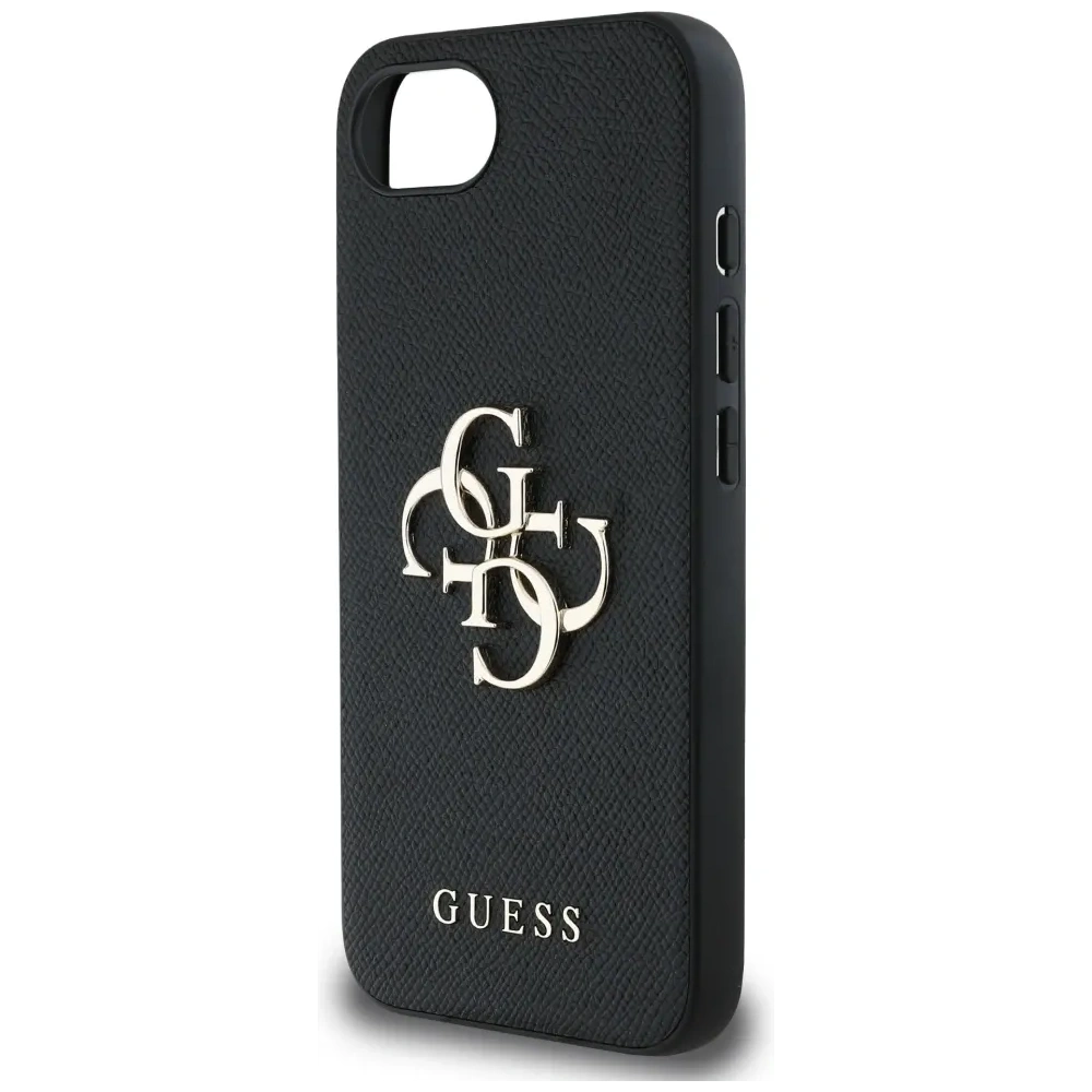 Etui Guess Grained Big 4G Logo Small Classic Logo do Apple iPhone 16e czarny