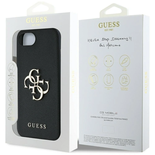 Kup Etui Guess Grained Big 4G Logo Small Classic Logo do Apple iPhone 16e czarny - GUE4467 - {ean13} - Sklep Home Screen
