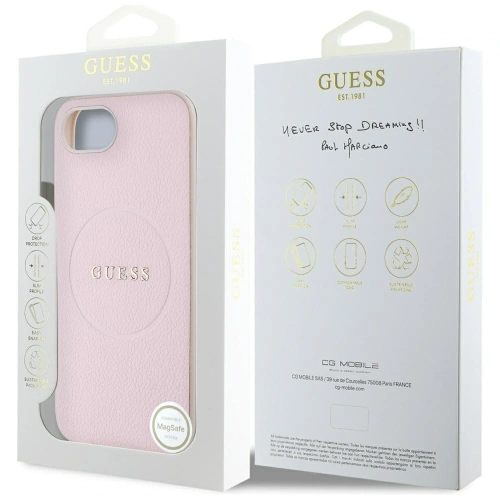 Kup Etui Guess Grained Ring MagSafe do Apple iPhone 16e różowy - GUE4470 - {ean13} - Sklep Home Screen