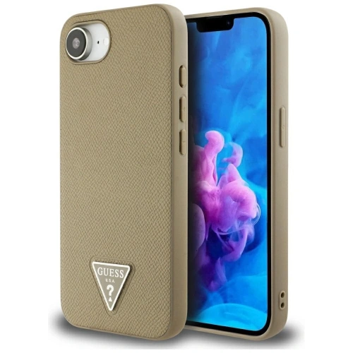 Kup Guess Grained Triangle MagSafe Apple iPhone 16e hnědý - GUE4471 - {ean13} - Sklep Home Screen