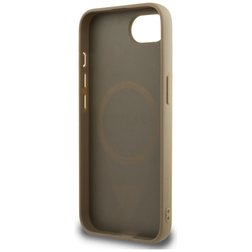 Buy Guess Grained Triangle MagSafe Apple iPhone 16e brown - GUE4471 - {ean13} - Home Screen Store Europe