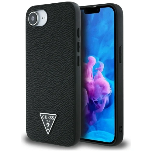 Kup Guess Grained Triangle MagSafe Apple iPhone 16e schwarz - GUE4472 - {ean13} - Sklep Home Screen