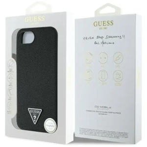 Kup Guess Grained Triangle MagSafe Apple iPhone 16e schwarz - GUE4472 - {ean13} - Sklep Home Screen