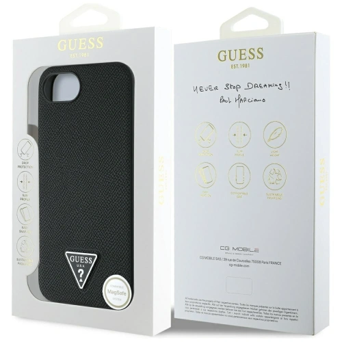 Kup Guess Grained Triangle MagSafe Apple iPhone 16e schwarz - GUE4472 - {ean13} - Sklep Home Screen