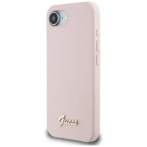Kup Guess Silikon Script Metall Logo MagSafe Apple iPhone 16e pink - GUE4474 - {ean13} - Sklep Home Screen