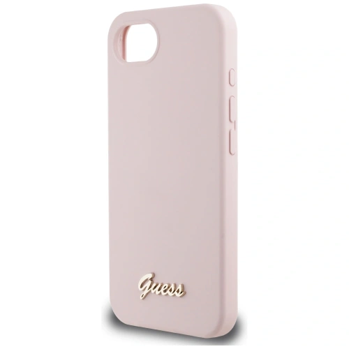 Kup Guess Silikon Script Metall Logo MagSafe Apple iPhone 16e pink - GUE4474 - {ean13} - Sklep Home Screen