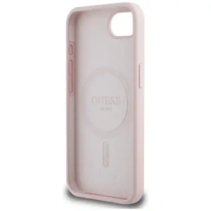 Kup Guess Logo Metalic Script din Silicon MagSafe Apple iPhone 16e roz - GUE4474 - {ean13} - Sklep Home Screen