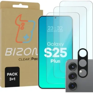 Kup Bizon Clear 2 Pack 3x tvrzené sklo + 1x ochrana čočky Samsung Galaxy S25+ Plus - BIZ8795 - {ean13} - Sklep Home Screen