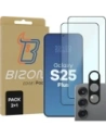 2x szkło na ekran + 1x na aparat BIZON Edge 2 Pack do Samsung Galaxy S25+ Plus