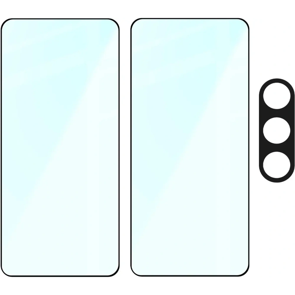 2x szkło na ekran + 1x na aparat BIZON Edge 2 Pack do Samsung Galaxy S25+ Plus